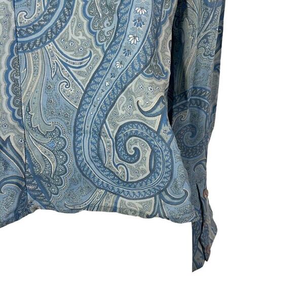 Bebe Y2K Vintage Button Up Wide Sheer Fairy Bell Sleeve Paisley Top Shirt XS - Picture 14 of 16